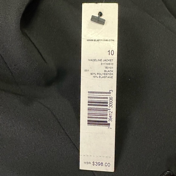 Elie Tahari Black Professional Career Fitted Madeline Jacket Blazer 10 NWT! $398 - Picture 10 of 10